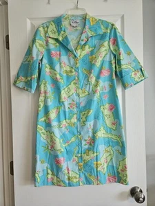 Lilly Pulitzer White Label ISLAND HOPPING Dress Vintage 8 10 RARE - Picture 1 of 8