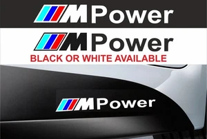 2x FALDA LATERAL BMW M POWER M Sport PEGATINAS CALCOMANÍA Gráficos Vinilo 150mm X 20mm - Imagen 1 de 1
