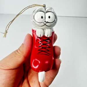 Vintage Garfield NERMAL Schlittschuh Ornament Keramik Weihnachten - Bild 1 von 13