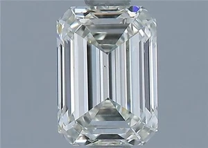Emerald Cut 0.89 CT Cert. AGI Natural Mined Diamond Loose I color VVS2 clarity - Picture 1 of 2