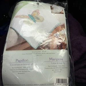 Bucilla Baby Butter Baby Fleece Manta Estampada Punto de Cruz Kit 43950 30" x 40" - Imagen 1 de 13