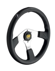 VOLANTE OMP ASSO PIEL 350MM BRAZOS CROMO - Imagen 1 de 1