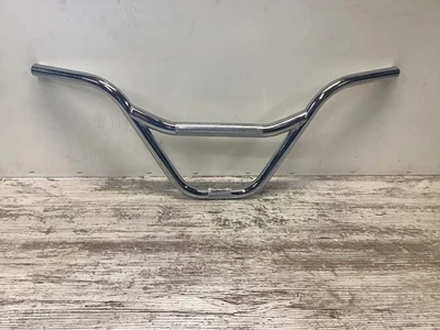 Chrome Mid School Bmx Freestyle Handlebars Knurled Crossbar - Image 1 of 4