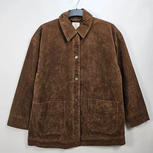 Free People - Avery Relaxed Vegan Suede Jacket - Brown - Small - RRP £118 - Picture 1 of 7