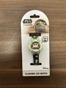 Star Wars The Mandalorian Flashing LCD Watch For Kids By Accutime Brand New - Picture 1 of 3