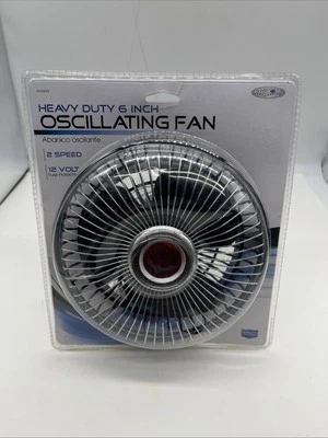 Custom Accessories 40009 12 Volt 2 Speed Auto Oscillating Fan Sealed New - Image 1 of 2