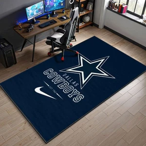 Alfombra Dallas Cowboys - Alfombra moderna estrella de la NFL para sala de jugadores o cueva deportiva - Imagen 1 de 5