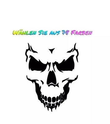 Textil Aufkleber Skull Shirt 7-10cm Totenkopf Sticker Bügelfolie Pullover - Bild 1 von 4