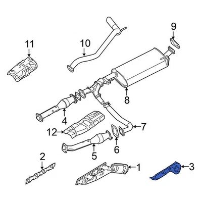 For Nissan Titan 2004-2015 Nissan 165907S000 Left Exhaust Manifold Heat Shield Foto 1 de 4