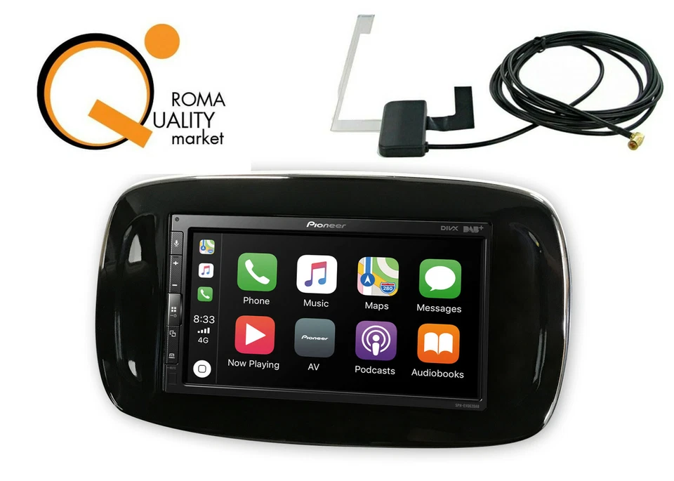 PIONEER SPH EVO 62 DAB SMAB AUTORADIO 2 DIN DAB+ USB BT NERO per SMART + ANTENNA - Immagine 1 di 1