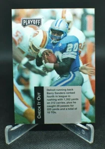 1993 Playoff Checklists #2 Barry Sanders   - Picture 1 of 2