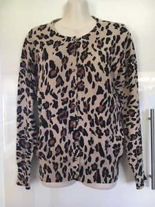 NWOT Undercover Wear UCW Leopard Animal Print Cardigan Cardie Size 10-12 - Picture 1 of 4