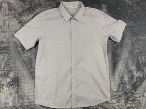 Travis Mathew Button Up Shirt Mens L White Geometric Preppy Outdoor Beach - Picture 1 of 6