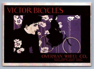 Postcard Vtg Reproduction Reprint Advertisement Bradley Victor Bicycles 4x6 - Picture 1 of 2