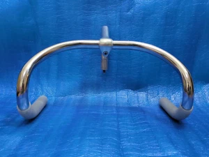 Nitto B123 CrMo 370mm NJS Handlebar + Nitto 90mm 58 Degree AA Stem + Grips - Picture 1 of 7