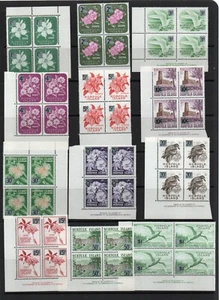 NORFOLK ISLAND SG 60-71 1966 OVERPRINT SET IN BLOCKS OF 4 MNH - Picture 1 of 2