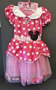 Disney Minnie Mouse Costume Dress Skirt w/Glitter & Bows, New w/ tags Size 4-6X - Picture 1 of 18