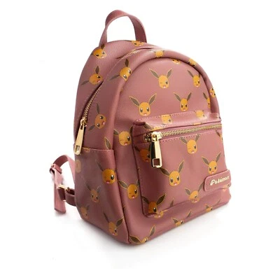 Pokemon Evoli Rucksack für Mädchen Kirsche Schule Kinder Eco Leder Geschenkidee - Bild 1 von 3