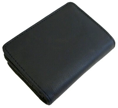 Cartera de bolsillo unisex con 20 tarjetas de crédito 100 % cuero genuino Foto 1 de 4