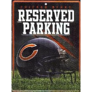11" Chicago Bears NFL Football Team Fan Helm Logo reservierter Parkplatz Straßenschild - Bild 1 von 1