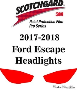 3M Scotchgard Paint Protection Film Pro Series Clear Bra 2017 2018 Ford Escape - Picture 1 of 3