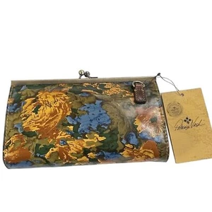 Borsa pochette Patricia Nash Vallina struttura in pelle tracolla Cottage Core floreale NUOVA - Foto 1 di 8