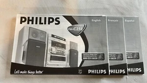 Philips Mini Hi-Fi System FW-C250  Manual Instruction 3 Book Booklet Directions  - Picture 1 of 2