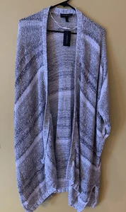 Lane Bryant vorne offen grau Strickjacke Wickel ärmellos Pullover Gr. 22/28 Neu mit Etikett - Bild 1 von 4