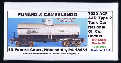 Funaro F&C 7030  NATIONAL OIL Co. NOX Tank Car AC&F ACF Type 2 NOX AB Brake - Image 1 of 2