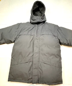 Outbrook Down Insulated Lined Hooded Parka Men Large Tall Coat Gray Barn Chore - Picture 1 of 15