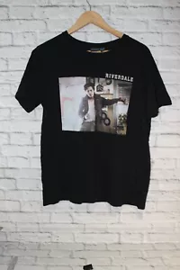 Riverdale Black Cotton Basic T-Shirt Size L 14/16 Crew Neck - Picture 1 of 7