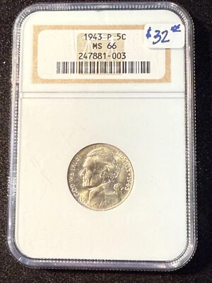 1943 P JEFFERSON NICKEL NGC MS 66 - Image 1 of 4