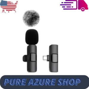 Lavalier Wireless Microphone Audio Video Recording Mini Mic For Android/iphone - Picture 1 of 1