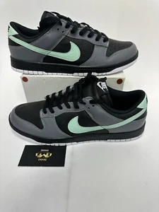 Nike Dunk Low ID By You Men’s Size 11.5 FN0569-900 Black Grey Mint - Picture 1 of 7