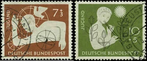 Germany Scott #B348-#B349 Michel #232 - #233 Complete Set of 2 Used - Picture 1 of 3