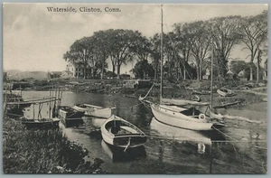 ANTIGUA POSTAL CLINTON CT JUNTO AL AGUA - Imagen 1 de 2