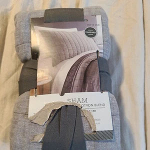 Threshold Gray Chambray Linen Blend Pillow Sham (1 sham) - Picture 1 of 4