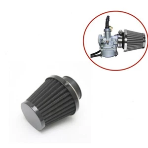 Black 35mm Motorcycle Cafe Racer Air Filter Cleaner For Honda Scooter Off-road - Picture 1 of 5