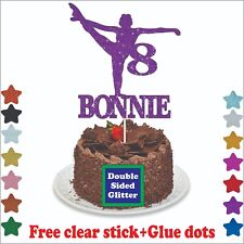 Spersonalizowana gimnastyka gimnastyczna Happy Birthday Cake Topper Custom Any Name & Age