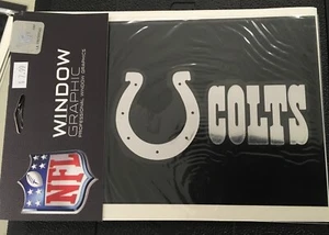 Indianapolis Colts Silver Chrome Window Graphic Decal NFL Football - 4" x 5" - Picture 1 of 1