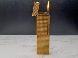 NICE S.T. DUPONT Line 2 - L2 - Table Gas Lighter - Gold Plated - 0012-AC13 - Picture 1 of 24