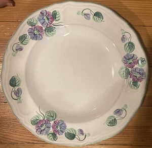 Herend Dorf Keramik Veilchen 10 1/2" Speiseteller handbemalt Ungarn CRAZING - Bild 1 von 11