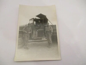 Original c1950 Antwerp Belgium US Army Photo Named Soldiers Jeep Grauhund - Picture 1 of 5