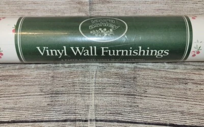 Laura Ashley Vinyl Wall Furnishings 10mx 53cm Ready Trimmed . White Pink  - Image 1 of 4