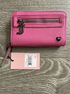 💜JUICY COUTURE MATERIAL GIRL ✨️ MULTICOMPARTMENT BIFOLD 👛 JUICY PINK 💜 Wallet - Picture 1 of 7
