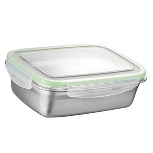 Caja de almuerzo hermética de acero inoxidable a prueba de fugas de 2 piezas - Imagen 1 de 12