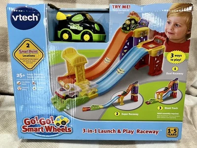 VTech Go! Go! Smart Wheels 3-in-1 Toy Car Launch & Play Raceway Track - Image 1 of 4