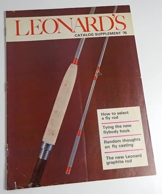 H.L. Leonard 1975 Catálogo Suplemento Pesca con Mosca Cañas Bambú Todo Color Usado Foto 1 de 2