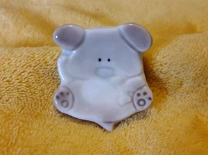 Adorable Puppy With Bone Porcelain Chopstick Rest - Picture 1 of 7