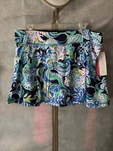 Neu mit Etikett Lilly Pulitzer UPF 50+ luxuriöser Aila Skort hellmarine Sirenen & Röcke XL - Bild 1 von 8